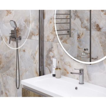 Керамогранит Ceradim (Керадим) Onyx Magic Brown серо-коричневый 60х60 см полированный