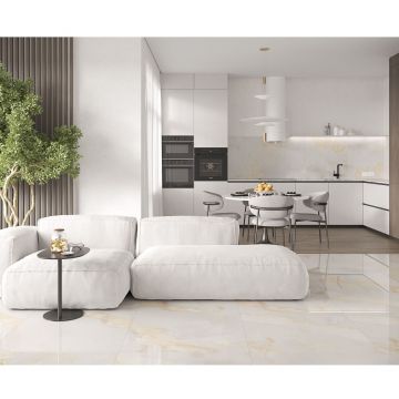 Керамогранит Ceradim (Керадим) Onyx Orlam бежевый 60х120 см полированный