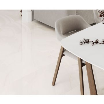 Керамогранит Ceradim (Керадим) Onyx Queen Cream кремовый 60х60 см полированный