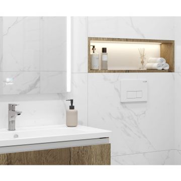 Керамогранит Ceradim (Керадим) Statuario Justice Grey белый 60х120 см полированный