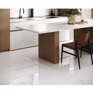 Керамогранит Ceradim (Керадим) Statuario Justice Grey белый 60х120 см полированный