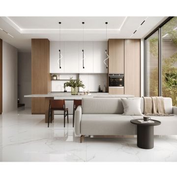 Керамогранит Ceradim (Керадим) Statuario Justice Grey белый 60х60 см полированный