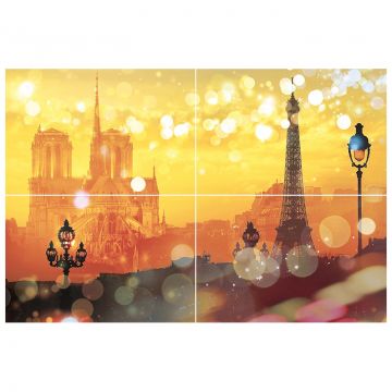 Панно Муза керамика Paris 60х40 см оранжевый глянцевая P4D245, Парис