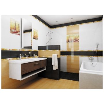 Панно Муза керамика Paris 60х40 см оранжевый глянцевая P4D245, Парис