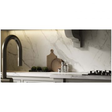 Плинтус Эстима Montis 10х20 белый неполированная, ректификат MN 01, Estima