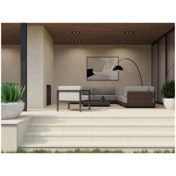 Ступень Эстима Gabbro 30х120 см белый неполированный GB 01, Estima