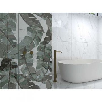 Керамогранит Itc Ceramica (Итк Керамика) Paola Bali Bianco A+B Polished Carving 60x120 см