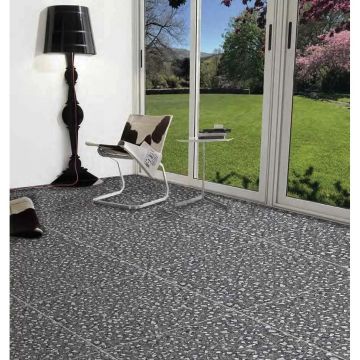 Керамогранит М-Квадрат (Кировская керамика) ProGres (Прогрес) Black Terrazzo NEW 60х60 см (NR0379)