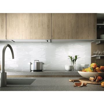 Настенная плитка APE Ceramica (Апе Керамика) Harlequin Curazao White Mix 10х20 см, ппп00052403