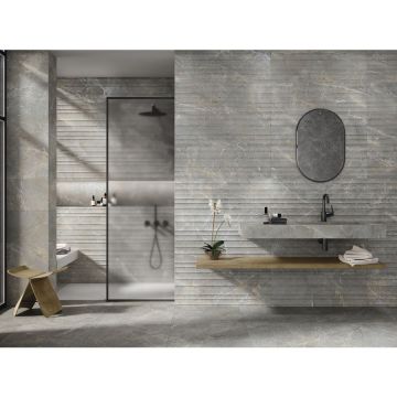 Керамическая плитка Ape Ceramica (Апе Керамика) Augustus Caesar Grey Rect 30x90 см