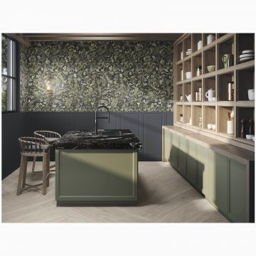 Керамическая плитка Ape Ceramica Bellagio Dec Careno Sera Rect 60X120 60х120 см черный матовая A041907
