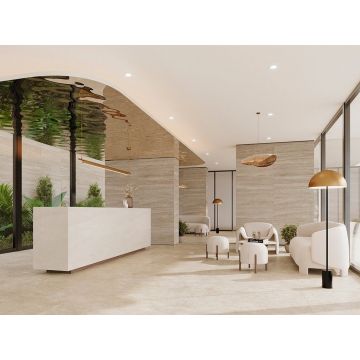 Керамогранит Tau Ceramica (Тау Керамика) Travertino Almond матовая 120х280 см, ппп00073497