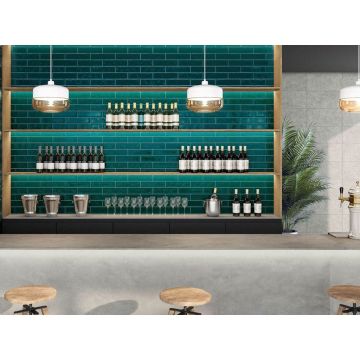 Настенная плитка Tau Ceramica (Тау Керамика) Maiolica Gloss Aquamarine 7.5х30 см, глянцевая, ппп00039555