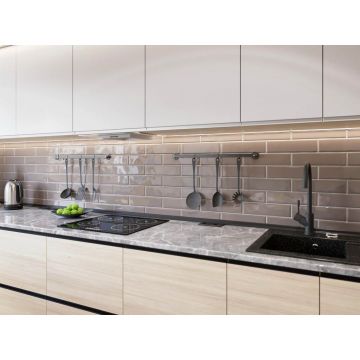 Настенная плитка Tau Ceramica (Тау Керамика) Maiolica Gloss Tan 7.5х30 см, глянцевая, ппп00039554