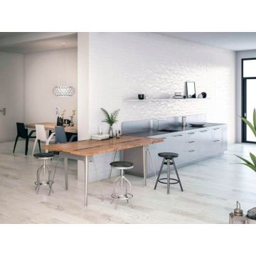 Настенная плитка Tau Ceramica (Тау Керамика) Maiolica Gloss White 7.5х30 см, глянцевая, ппп00039553