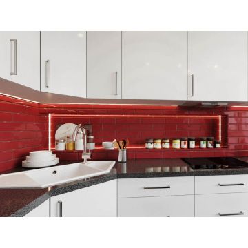 Настенная плитка Tau Ceramica (Тау Керамика) Maiolica Gloss Red 7.5х30 см, глянцевая, ппп00039559