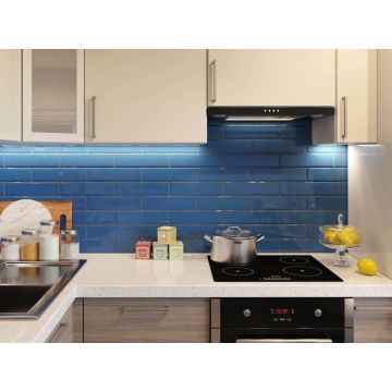 Настенная плитка Tau Ceramica (Тау Керамика) Maiolica Gloss Royalblue 7.5х30 см, глянцевая, ппп00039557