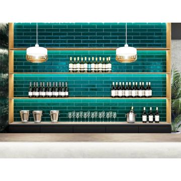 Настенная плитка Tau Ceramica (Тау Керамика) Maiolica Gloss Seagreen 7.5х30 см, глянцевая, ппп00039556