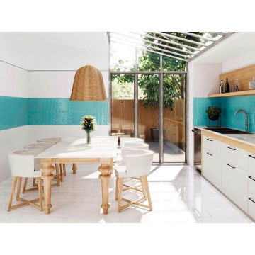 Настенная плитка Tau Ceramica (Тау Керамика) Maiolica Gloss Seagreen 7.5х30 см, глянцевая, ппп00039556