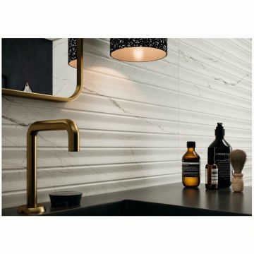 Керамическая плитка Grespania Volterra Arezzo Blanco 31,5х100 см белый, коричневый матовая 70V1311