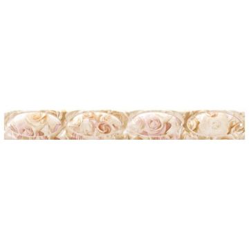Бордюр Рокерса Spring 59,34х7,5 см бежевый глянцевая RCS000064, Cenefa Parfum Blanco, Rocersa