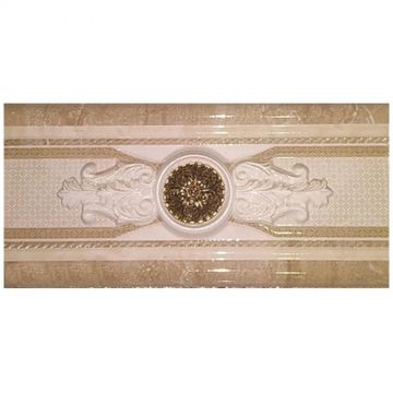 Бордюр Наварти Daino Natural 25х12 см бежевый глянцевый, Central +Roseton, Navarti