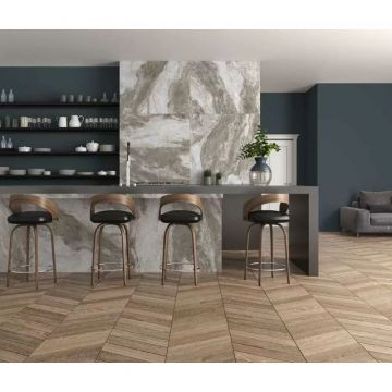 Керамическая плитка Ecoceramic (Экокерамик) Chevron Ancona Cherry Плитка 8х40 см