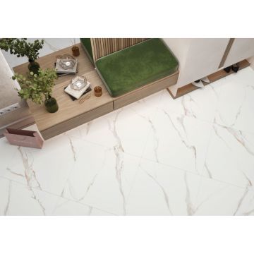 Керамогранит Delacora (Делакора) Calacatta Milazzo sugar-эффект 60х60х0,95 см 6060CMI15