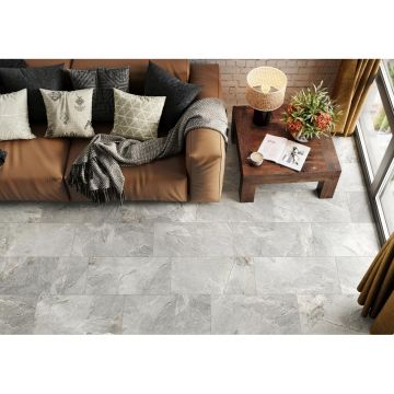 Керамогранит Delacora (Делакора) Stoncrete Gray матовый карвинг 30х60 см D30008M