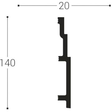 Плинтус дюрополимер Bellodeco Royce (Ройс) 140х20х2000 мм XPS RP 13 (9шт/уп) MK-00005364