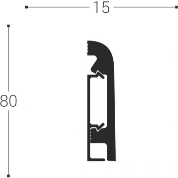 Плинтус дюрополимер Bellodeco Royce (Ройс) 80х19x2000 мм XPS RP 16 (16шт/уп) MK-00005368
