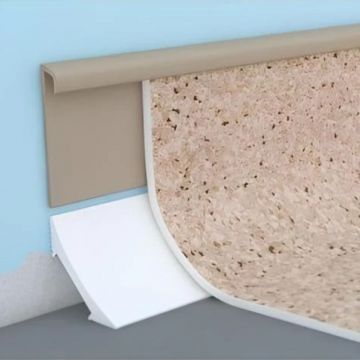 Плинтус коннелюрный ПВХ нижняя часть Bonkeel (Бонкил) Prof Бежевый 2200х22х22 мм, 492875