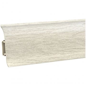 Плинтус ПВХ Bonkeel (Бонкил) Color текстурированная с кабель-каналом ВС6003 Бежевый 2200х60х25 мм, 494373