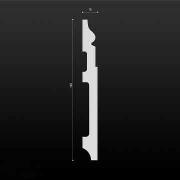 Дюрополимерный плинтус Fargo (Фарго) 13х130х2000 мм белый п042