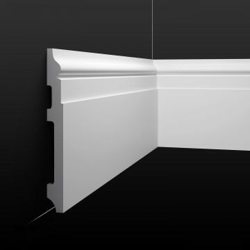 Дюрополимерный плинтус Fargo (Фарго) 13х130х2000 мм белый п042