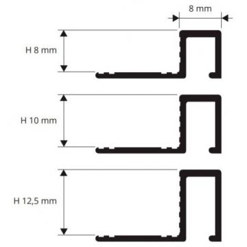 Профиль Progress Profiles (Прогресс) П-образный 18х8 мм 2.7 м латунь полированная (PRFOL 08)