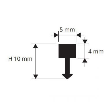 Вставка Progress Profiles (Прогресс) 5х10 мм 2.7 м латунь хромированная (PITOС 510)