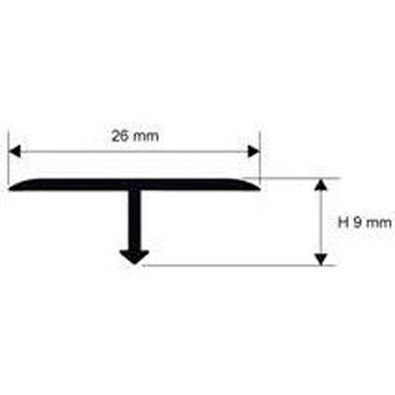 Профиль Progress Profiles (Прогресс) Т-образный 26х10 мм 2.7 м латунь шлифованная (PCROS 269)