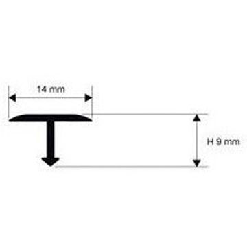 Профиль Progress Profiles (Прогресс) Т-образный 14х10 мм 2.7 м латунь хромированная (PCROC 149)