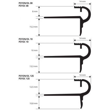 Профиль Progress Profiles (Прогресс) F-образный 30х13 мм 2.7 м латунь полированная (PSYOL 10)