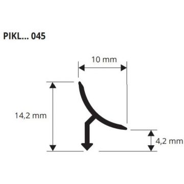 Угол внутренний Progress Profiles (Прогресс) 4.5х4.5 мм 2.7 м латунь полированная (PIKLOL 045)