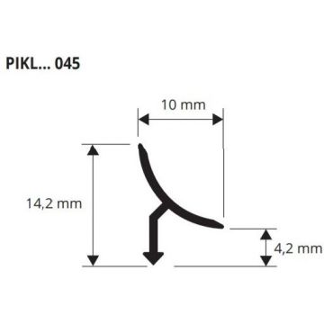 Угол внутренний Progress Profiles (Прогресс) 4.5х4.5 мм 2.7 м латунь хромированная (PIKLOC 045)