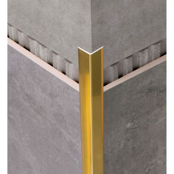 Угол внешний Progress Profiles (Прогресс) 20х20 мм 2.7 м латунь шлифованная (PEGОS 20А)