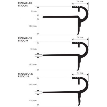 Профиль Progress Profiles (Прогресс) F-образный 30х13 мм 2.7 м латунь хромированная (PSYOС 10)