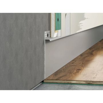 Плинтус скрытый Laconistiq (Лаконистик) Regular Серебристый без покрытия 3000х80х13 мм