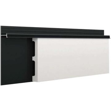 Вставка Laconistiq (Лаконистик) Серебристый для скрытого плинтуса из дюрополимера 2000х80х13 мм