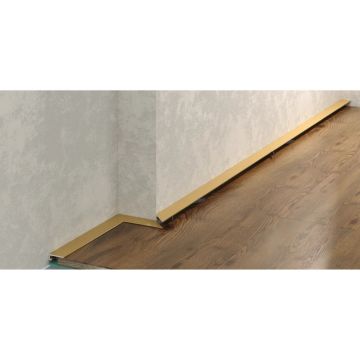 Микроплинтус Laconistiq (Лаконистик) Micro 15 classic Золотой анодированный 2450х15х5 мм