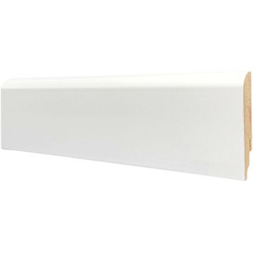 Плинтус МДФ Teckwood (Теквуд) Титан Белый Прямой ПВХ-пленка 70х16х2150 мм