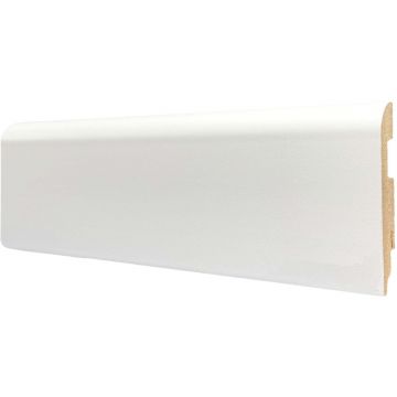 Плинтус МДФ Teckwood (Теквуд) Титан Белый Прямой ПВХ-пленка 80х16х2150 мм