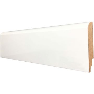 Плинтус МДФ Teckwood (Теквуд) (Теквуд) Прайм Прямой Белый глянцевый 70х16х2150 мм